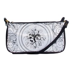 Vintage Design Line Art Frame Antique Old Retro Shoulder Clutch Bag by Cowasu