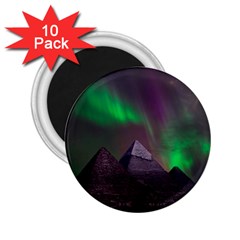 Fantasy Pyramid Mystic Space Aurora 2.25  Magnets (10 pack) 