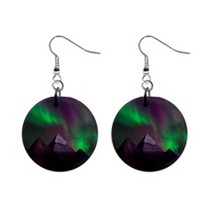 Fantasy Pyramid Mystic Space Aurora Mini Button Earrings