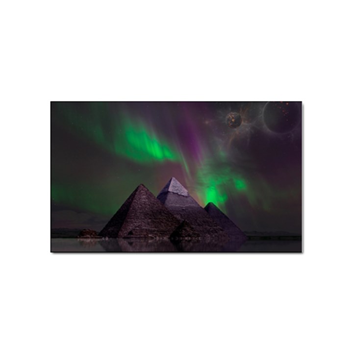 Fantasy Pyramid Mystic Space Aurora Sticker Rectangular (100 pack)