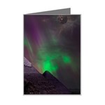 Fantasy Pyramid Mystic Space Aurora Mini Greeting Card Left