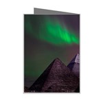 Fantasy Pyramid Mystic Space Aurora Mini Greeting Card Right