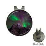 Fantasy Pyramid Mystic Space Aurora Hat Clips with Golf Markers Front