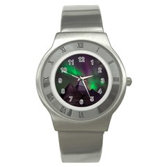 Fantasy Pyramid Mystic Space Aurora Stainless Steel Watch