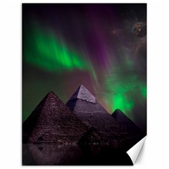 Fantasy Pyramid Mystic Space Aurora Canvas 18  x 24 