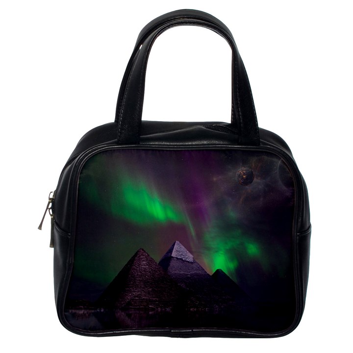 Fantasy Pyramid Mystic Space Aurora Classic Handbag (One Side)