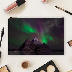 Fantasy Pyramid Mystic Space Aurora Cosmetic Bag (Large)