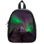 Fantasy Pyramid Mystic Space Aurora School Bag (Small) Front