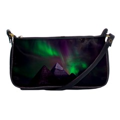 Fantasy Pyramid Mystic Space Aurora Shoulder Clutch Bag by Cowasu