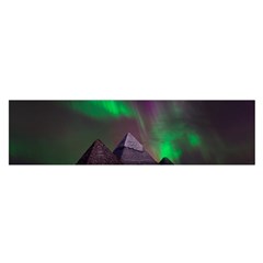 Fantasy Pyramid Mystic Space Aurora Oblong Satin Scarf (16  X 60 ) by Cowasu