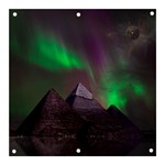 Fantasy Pyramid Mystic Space Aurora Banner and Sign 3  x 3  Front