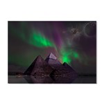 Fantasy Pyramid Mystic Space Aurora Crystal Sticker (A4) Front