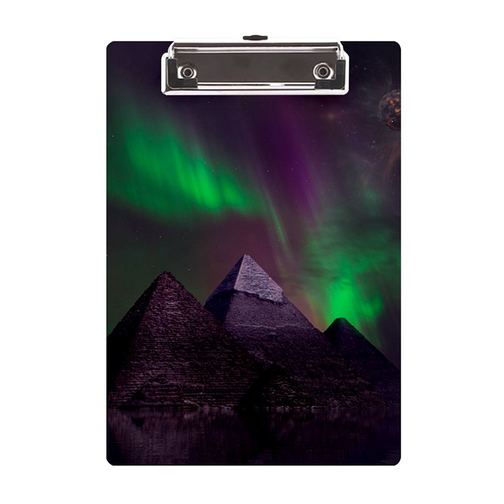 Fantasy Pyramid Mystic Space Aurora A5 Acrylic Clipboard