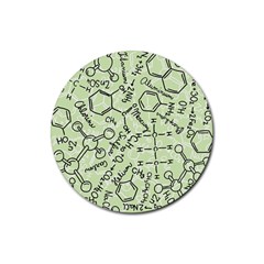 Multicolored Chemical Bond Illustration Chemistry Formula Science Rubber Coaster (round) by Cowasu