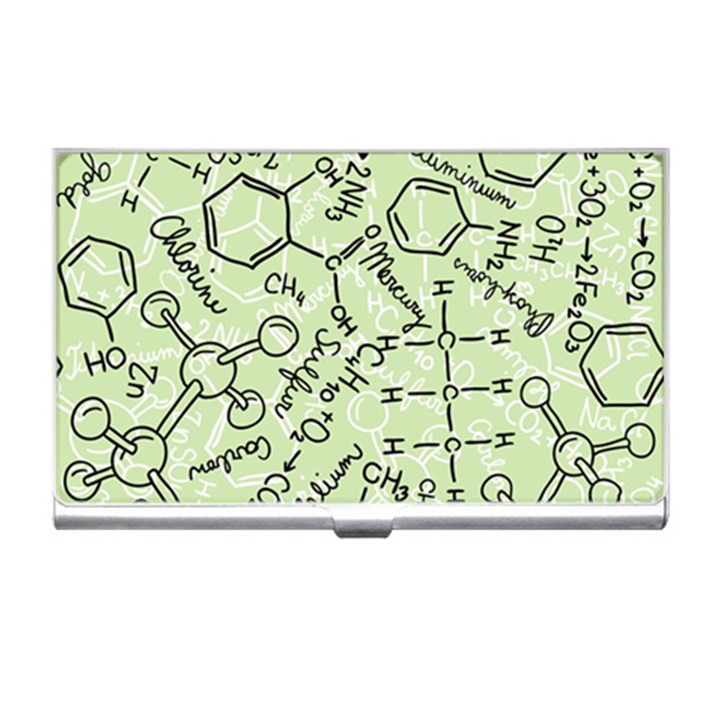 Multicolored Chemical Bond Illustration Chemistry Formula Science Business Card Holder