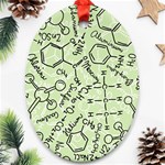 Multicolored Chemical Bond Illustration Chemistry Formula Science Oval Ornament (Two Sides) Front