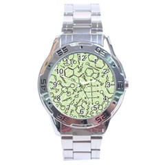 Multicolored Chemical Bond Illustration Chemistry Formula Science Stainless Steel Analogue Watch by Cowasu