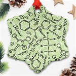 Multicolored Chemical Bond Illustration Chemistry Formula Science Ornament (Snowflake) Front