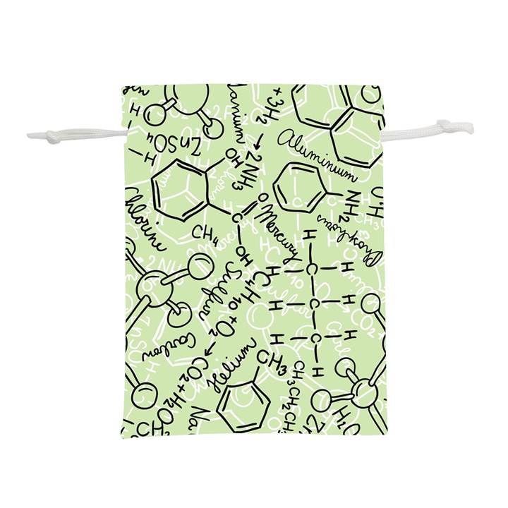 Multicolored Chemical Bond Illustration Chemistry Formula Science Lightweight Drawstring Pouch (S)