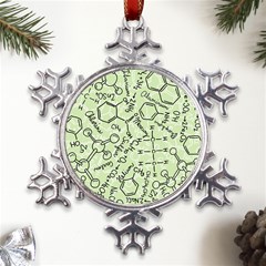 Multicolored Chemical Bond Illustration Chemistry Formula Science Metal Large Snowflake Ornament