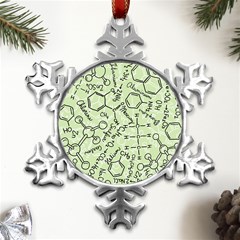 Multicolored Chemical Bond Illustration Chemistry Formula Science Metal Small Snowflake Ornament