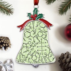 Multicolored Chemical Bond Illustration Chemistry Formula Science Metal Holly Leaf Bell Ornament