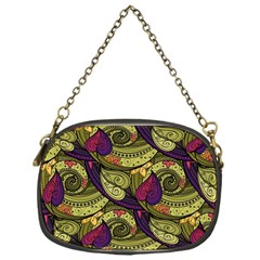 Pattern Vector Texture Style Garden Drawn Hand Floral Chain Purse (one Side) by Cowasu