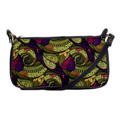 Pattern Vector Texture Style Garden Drawn Hand Floral Shoulder Clutch Bag by Cowasu