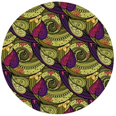 Pattern Vector Texture Style Garden Drawn Hand Floral Wooden Bottle Opener (round) by Cowasu