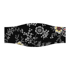 White And Yellow Floral And Paisley Illustration Background Stretchable Headband