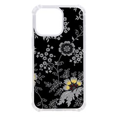 White And Yellow Floral And Paisley Illustration Background Iphone 13 Pro Tpu Uv Print Case by Cowasu