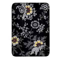 White And Yellow Floral And Paisley Illustration Background Rectangular Glass Fridge Magnet (4 Pack) by Cowasu