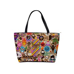 Multicolored Doodle Art Wallpaper Classic Shoulder Handbag by Cowasu