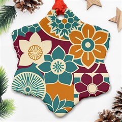 Japanese Folk Art Snowflake Ornament (two Sides)