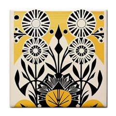 Flowers Pattern Tile Coaster by danenraven