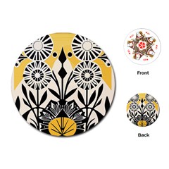 Flowers Pattern Playing Cards Single Design (round)