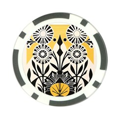 Flowers Pattern Poker Chip Card Guard (10 Pack) by danenraven