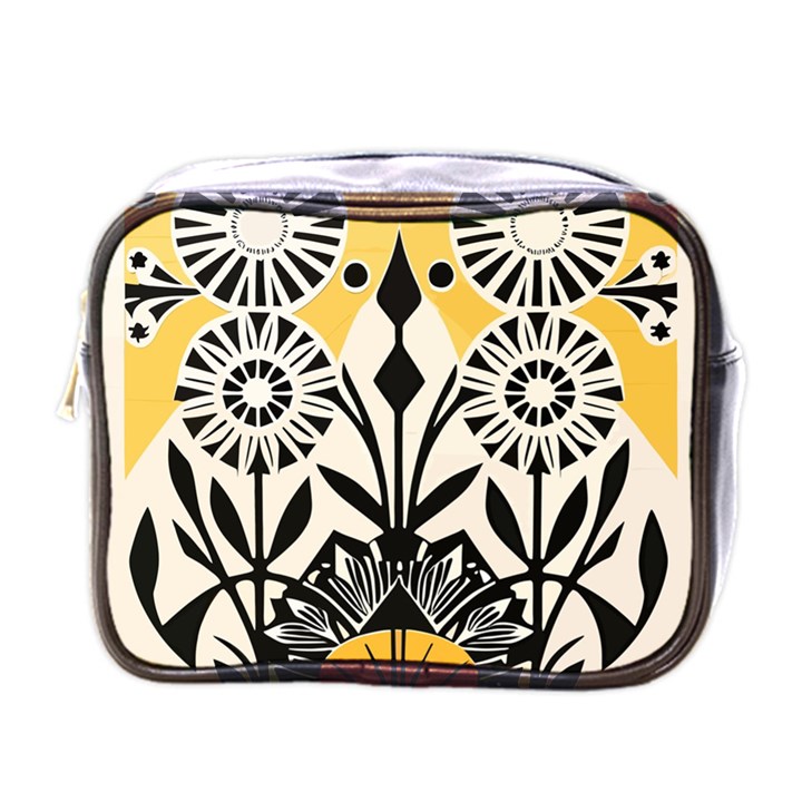 Flowers Pattern Mini Toiletries Bag (One Side)