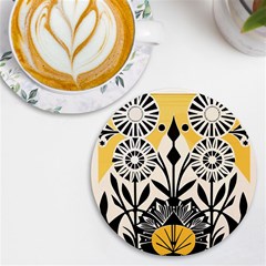 Flowers Pattern Uv Print Round Tile Coaster by danenraven