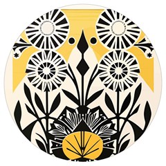 Flowers Pattern Round Trivet by danenraven