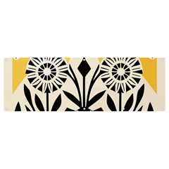 Flowers Pattern Banner And Sign 12  X 4 