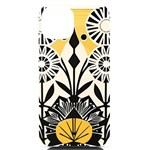 Flowers Pattern iPhone 14 Black UV Print Case Front