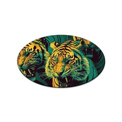 Tiger Sticker Oval (10 Pack) by danenraven