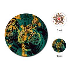 Tiger Playing Cards Single Design (round)