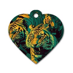 Tiger Dog Tag Heart (one Side) by danenraven