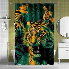 Tiger Shower Curtain 48  X 72  (small)  by danenraven