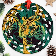 Tiger Ornament (round Filigree)