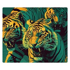 Tiger Two Sides Premium Plush Fleece Blanket (small) by danenraven