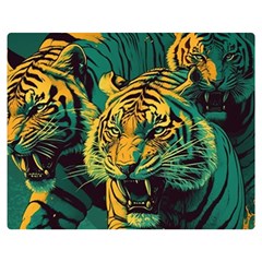 Tiger Two Sides Premium Plush Fleece Blanket (medium) by danenraven