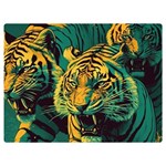 Tiger Two Sides Premium Plush Fleece Blanket (Extra Small) 40 x30  Blanket Front